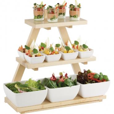 GK817 APS Triangle Wooden Buffet Stand Maple