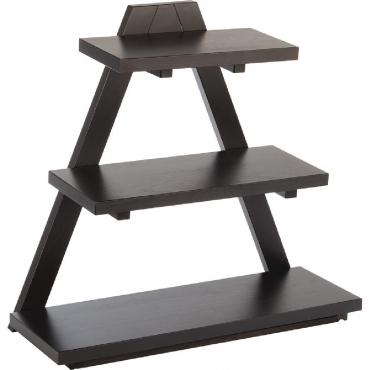 GK818 APS Triangle Wooden Buffet Stand Black
