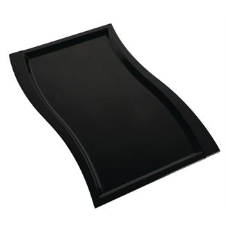 GK828 APS Wave Melamine Platter Black GN 1/1