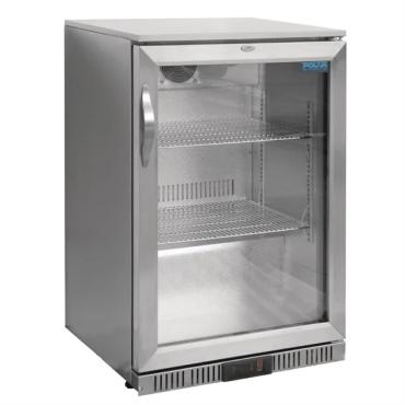 Polar GL007 Single Door Stainless Steel Back Bar Cooler with LED Lighting (G-Series)