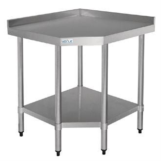 Vogue GL278 Stainless Steel Corner Table 900 x 800 x 700mm