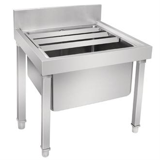 Vogue GL281 Stainless steel mop sink. 