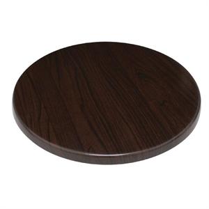 Bolero GL974 Round Table Top Dark Brown 800mm