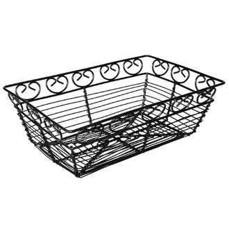 GM246 Olympia Black Wire Basket 230x150x75mm