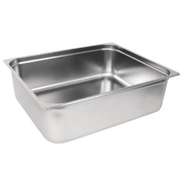 Vogue GM317 Stainless Steel GN 2/1 Double Size Gastronorm Pan - 200mm Depth