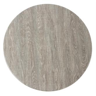 GM433 Werzalit Round Table Top Limed Oak 800mm