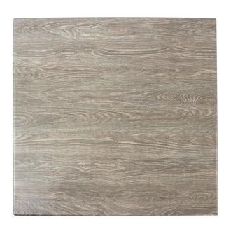 GM434 Werzalit Square Table Top Limed Oak 600mm