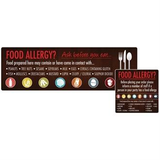 GM818 Food Allergen Window and Wall Stickers 