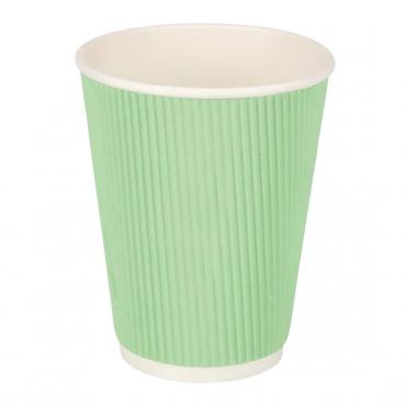 Fiesta Disposable Coffee Cups Ripple Wall Turquoise 340ml / 12oz (Pack of 500)
