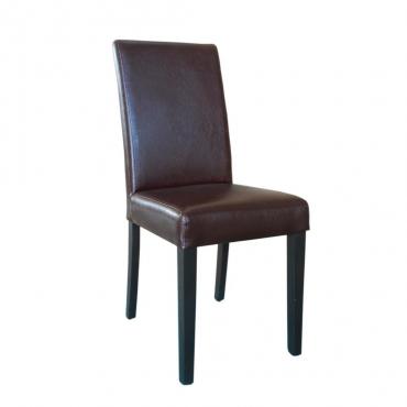 Bolero GR369 Faux Leather Dining Chair Antique Brown (Pack of 2)