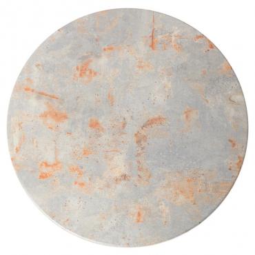 GR644 Werzalit Pre-drilled Round Table Top Tarnished Silver