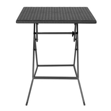 Bolero GR772 Square Folding Table Black 620mm