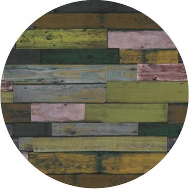 GT176 Werzalit Pre-drilled round table top blanchas Green 800mm.