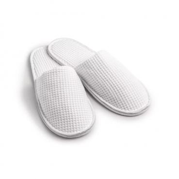 Mitre GT738 Essentials Honeycomb Closed Toe Slipper White