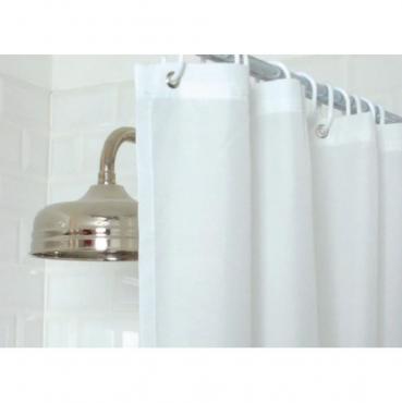 Mitre GT798 Essentials Plain White Shower Curtain