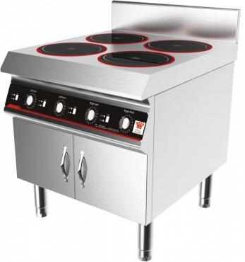 Chefsrange GHIH4-3B 80 Line Floorstanding 4 Ring Induction Hob - 4 x 3kW Power