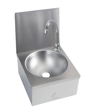 Die-Pat Hand Wash Basin Knee Operation w/SplashBack HB300PFB‐WRAS