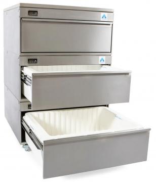 Adande HCR3 Standard Depth Bulk Storage 3 Drawer Unit - Rear Engine - Fridge Only