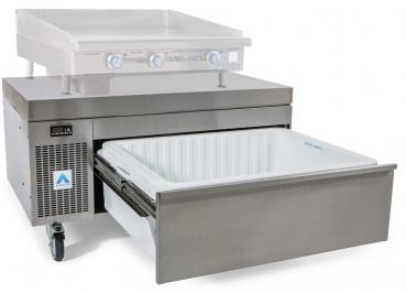 Adande HCS1 Standard Depth Single Heat Shield Top Chef Base Drawer Unit - Side Engine - Fridge Only