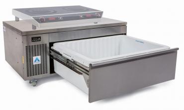 Adande HCS1 Standard Depth Single Solid Worktop Chef Base Drawer Unit - Side Engine - Fridge Only