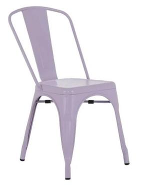 Bolero HW293 Bistro Metal Chairs Lilac Pop (4 Pack)