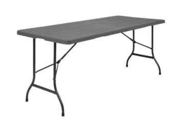 Bolero HW299 Wood-Effect Rectangular Centre Folding Table 6ft
