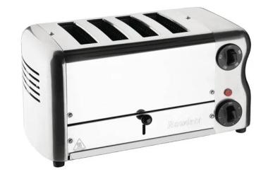 Rowlett HW911 Esprit 4 Slot Toaster Chrome with Duraheat Elements & Sandwich Cage