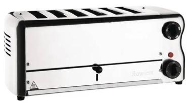 Rowlett Esprit HW915 6 Slot Toaster with Sandwich Cages and Extra Duraheat Elements Chrome