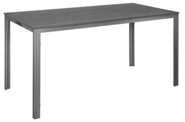 Bolero HZ020 Valletta Grey Slatted Outdoor Table 1560mm