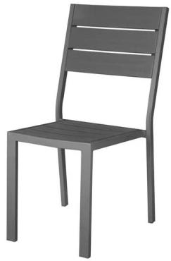  Bolero HZ023 Valletta Grey Slatted Side Chair (4 Pack)