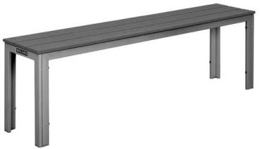 Bolero HZ024 Valletta Grey Slatted Benches (2 Pack)