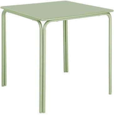 Bolero HZ357 Adeline Steel Square Table Light Green 700mm