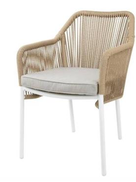 Bolero HZ596 Bay PE Twist Rattan Outdoor Armchairs Honey (2 Pack)