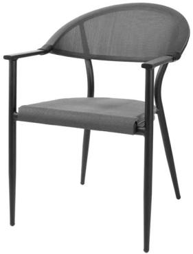 Bolero HZ598 Santiago Outdoor Armchairs Black (4 Pack)