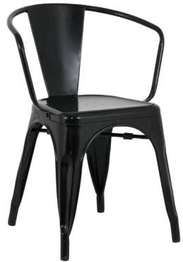 Bolero HZ806 Bistro Curve Armchairs Black (4 Pack)