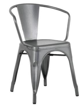 Bolero HZ807 Bistro Curve Armchairs Gunmetal (4 Pack)