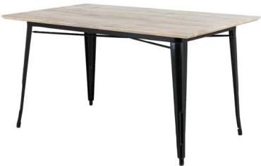 Bolero HZ808 Bistro Dining Table Mango Wood Top Black Frame 1450mm
