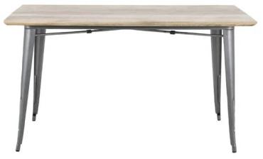 Bolero HZ809 Bistro Dining Table Mango Wood Top Gunmetal Frame 1450mm