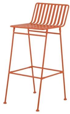 Bolero HZ822 Spritz Slatted Bar Stools Vibrant Orange (2 Pack)