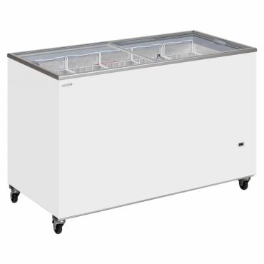 Tefcold IC400SC Sliding Flat Glass Lid Chest Freezer - 401 Litre