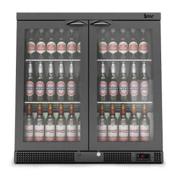 IMC Mistral M90 Premium Black Undercounter Double Door Bottle Cooler