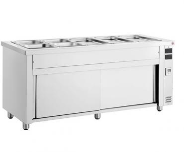 Inomak Storage Cupboards With Wet Well Bain Marie Top Range - Heated Base