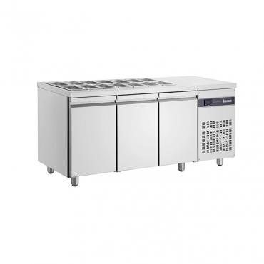 Inomak ZNV999-HC Commercial 3 Door Refrigerated Prep Counter 