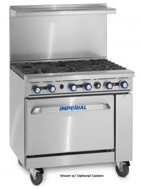 Imperial IR6 6 Burner Oven With Splashback & Shelf 