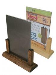 Natural / Dark Stain Menu Holder - IS707