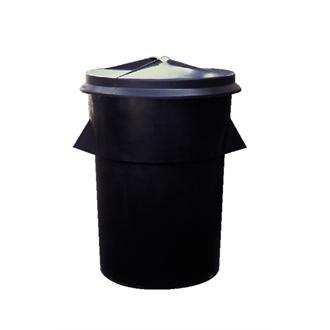 J649 Black Plastic Tuffbin 94Ltr