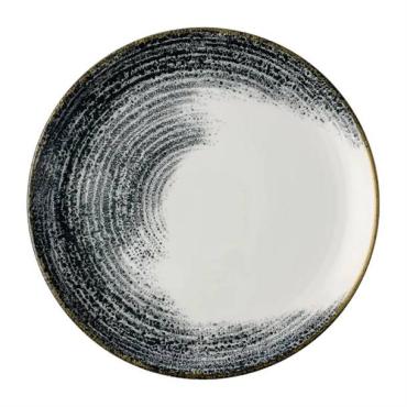 Churchill JA057 Homespun Accents Black Evolve Coupe Plates 260mm (12 Pack)