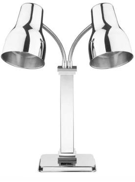 Buffalo JA869 Double Heat Lamp Carving Station Stainless Steel 2x250W