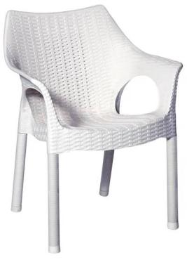 Bolero JA913 Elements Polypropylene Armchairs Snow (4 Pack)