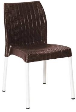 Bolero JA914 Elements Polypropylene Rattan Side Chairs Dark Brown (4 Pack)